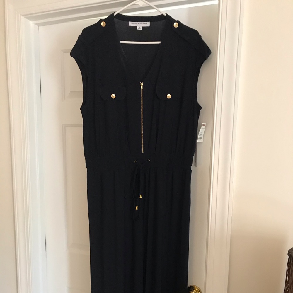 Long Navy blue jumpsuit